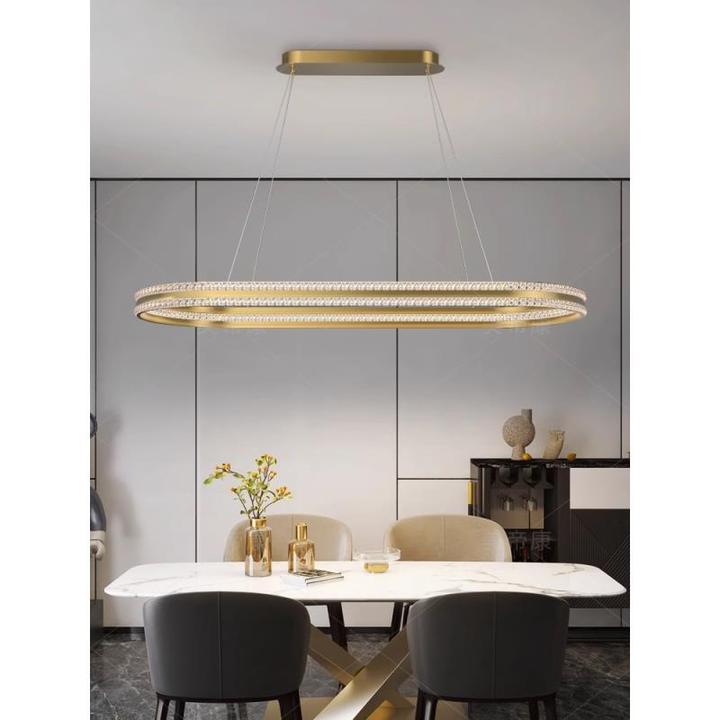 餐厅吊灯现代水晶吊灯大气家用饭厅灯具2024年新款轻奢高级餐桌灯