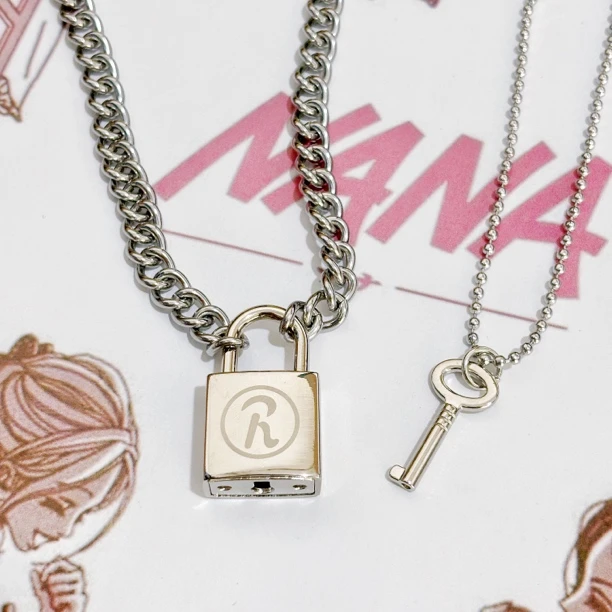 NANA同款南京锁项链可开锁潮SID原版哑光朋克R锁男女情侣系列