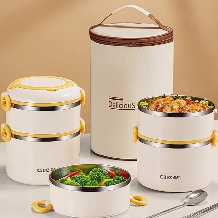 苏泊尔保温饭盒冬天316不锈钢上班族微波加热冬季超长保温便
