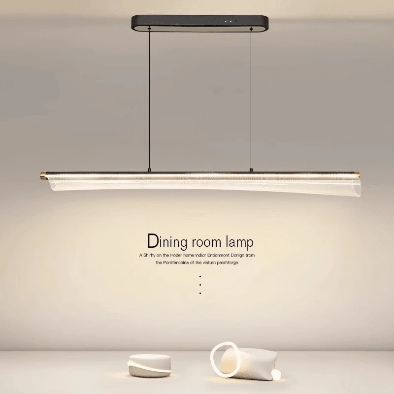 餐厅吊灯创意艺术饭厅灯现代简约设计师led长条极简餐桌灯吧台灯