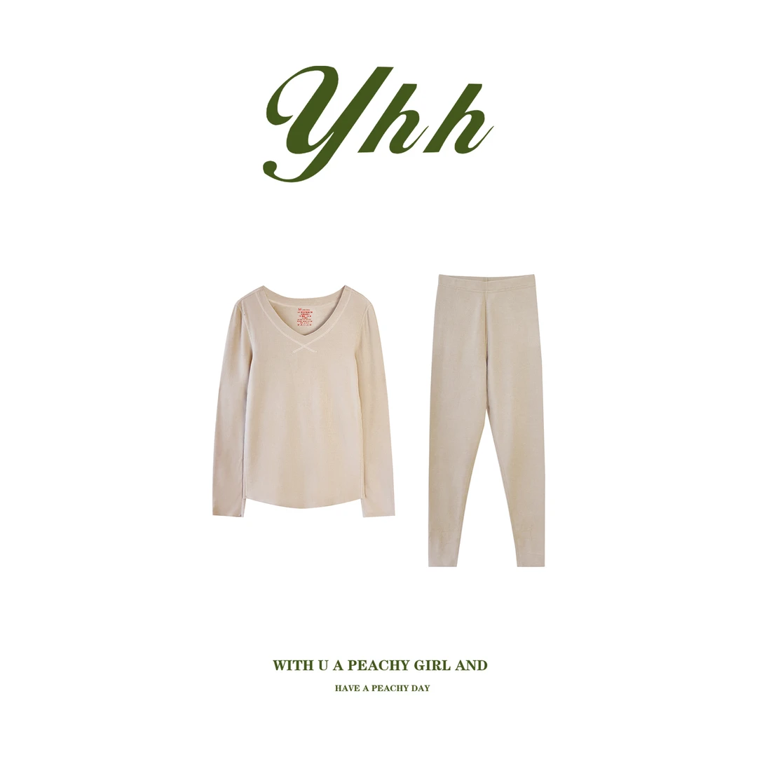 【YHH】冬季休闲保暖加绒V领套装-YHW5037