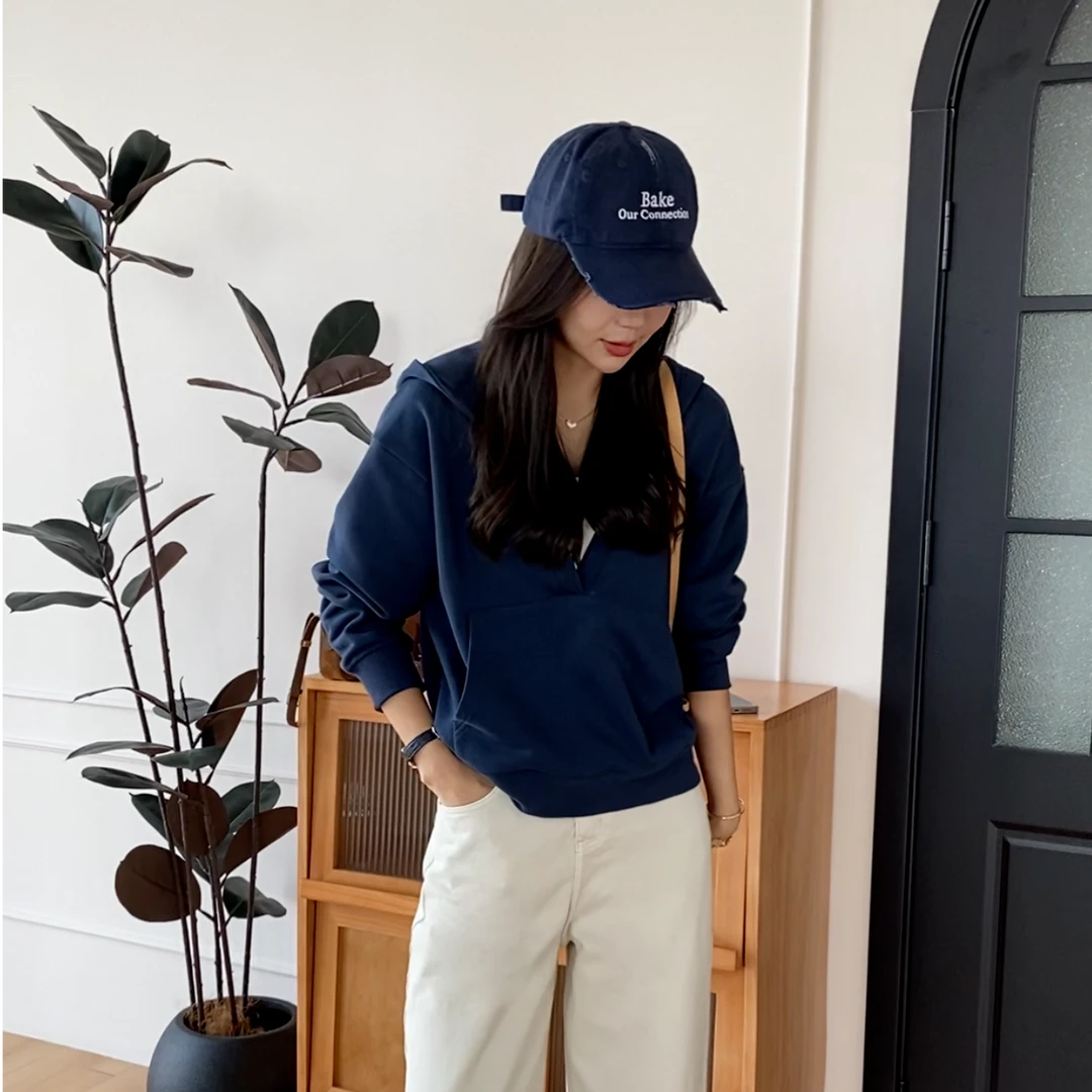 【YHH】秋季百搭纯色简约连帽卫衣-YHW4629