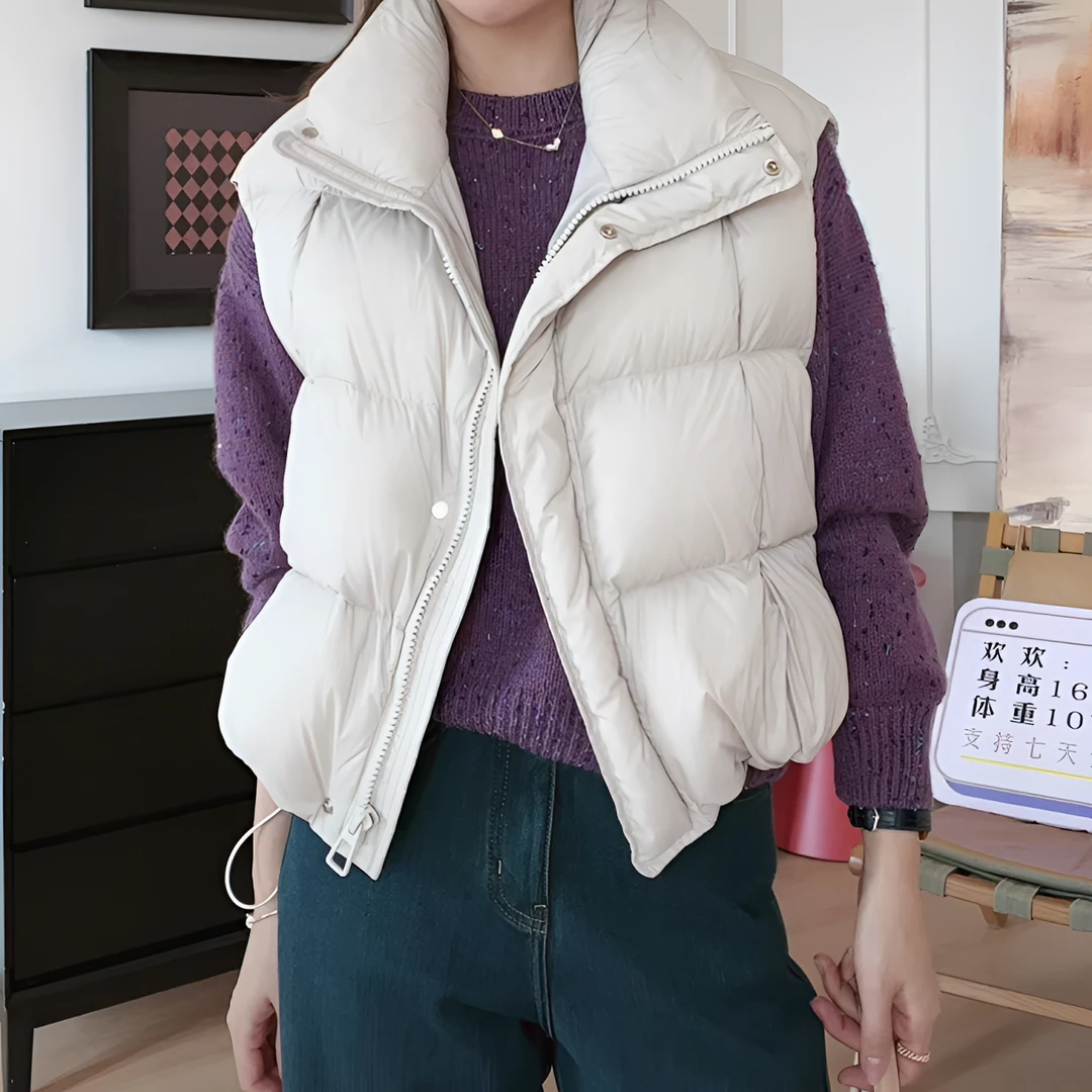 【YHH】冬季时尚纯色百搭羽绒马甲-YHW4877