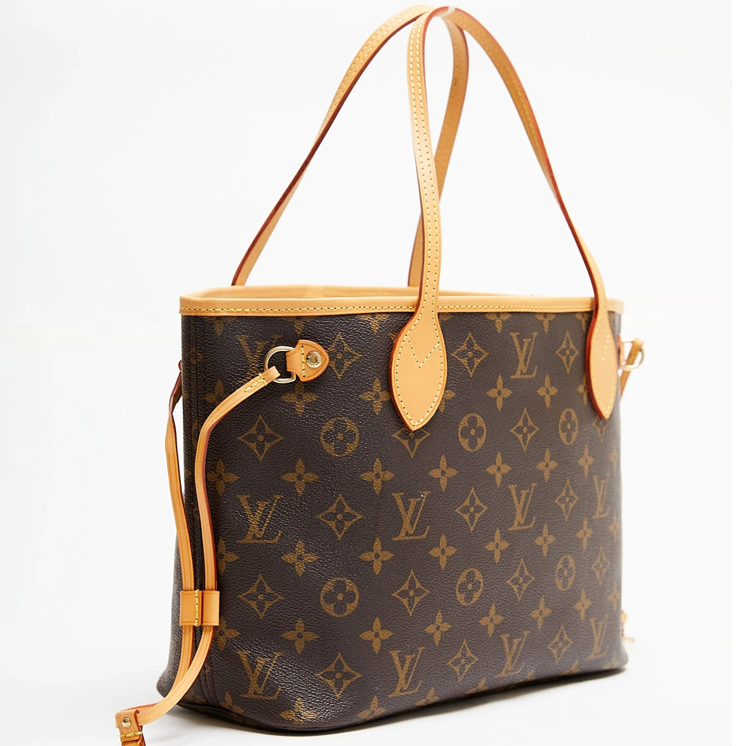 99新 LouisVuitton/路易威登 lv 老花NF neverfull小号购物单肩包