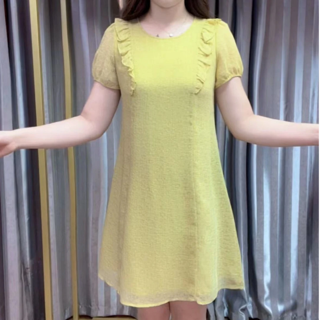 夏季新款纯色百搭大气连衣裙