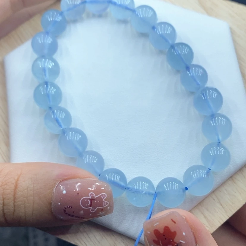 【闪购商品】海蓝宝石手链未镶嵌失***豆