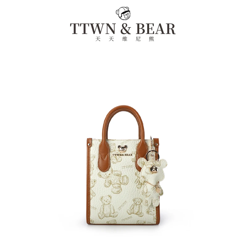 TTWNBEAR天天维尼熊涂鸦小熊小手提包包女款单肩斜挎包包TN-3379