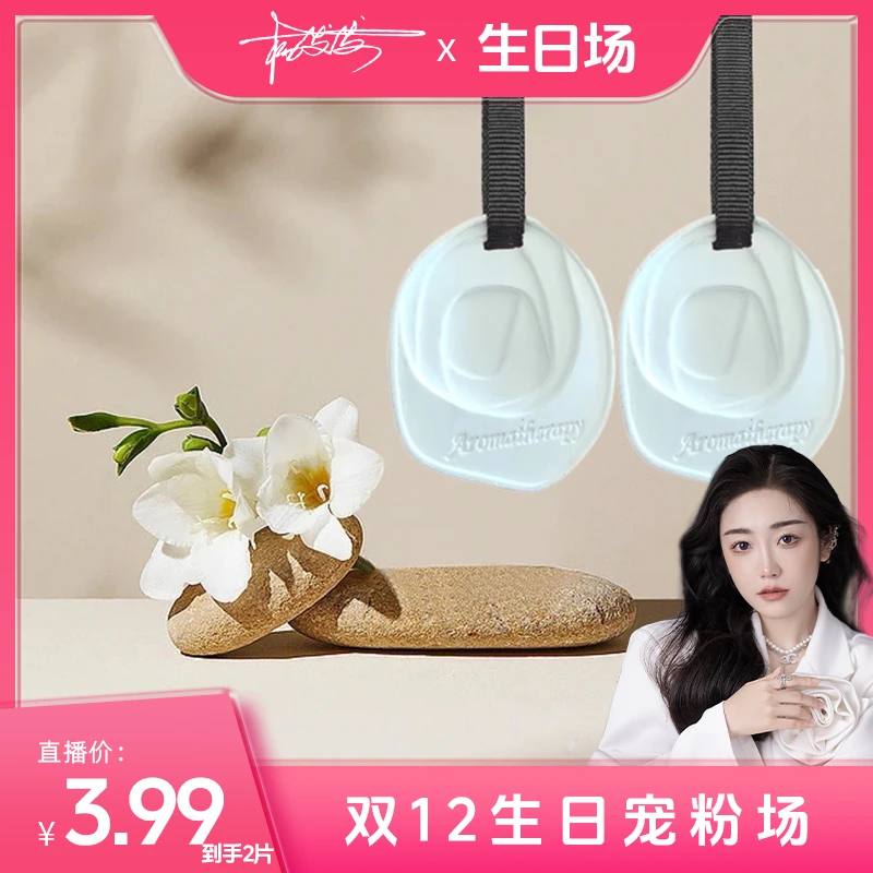 【2单3单囤】衣橱石膏香片车载扩香石留香氛衣橱2片栀子花小苍兰