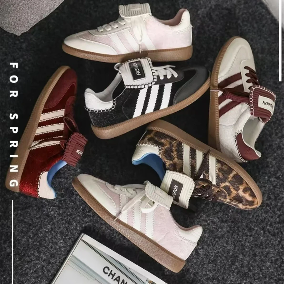 【Footwear Design】断码豹纹时尚德训鞋透气阿甘鞋翻折运动休闲鞋1