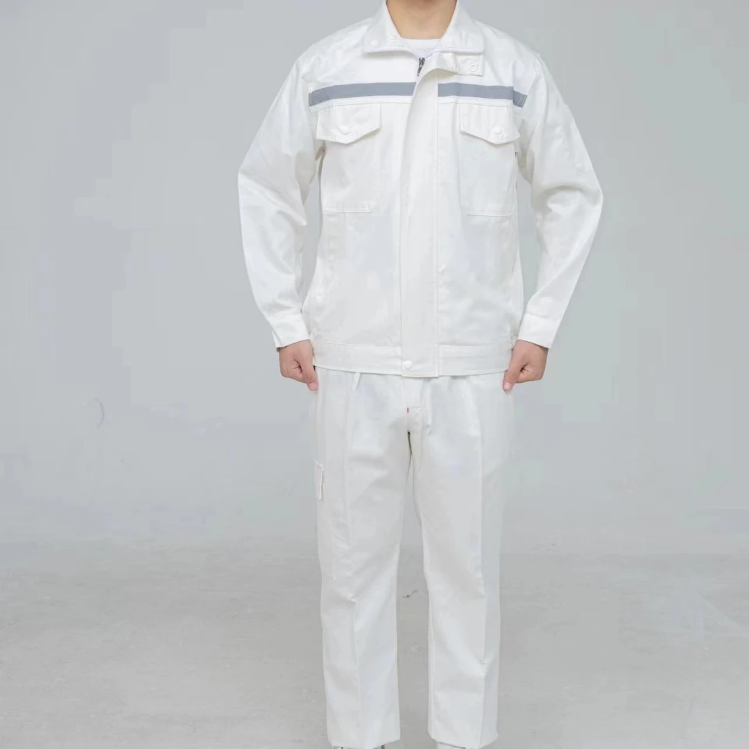 夏季工作纯棉立领长袖焊工服薄款套装工厂车间透气防烫面料舒适