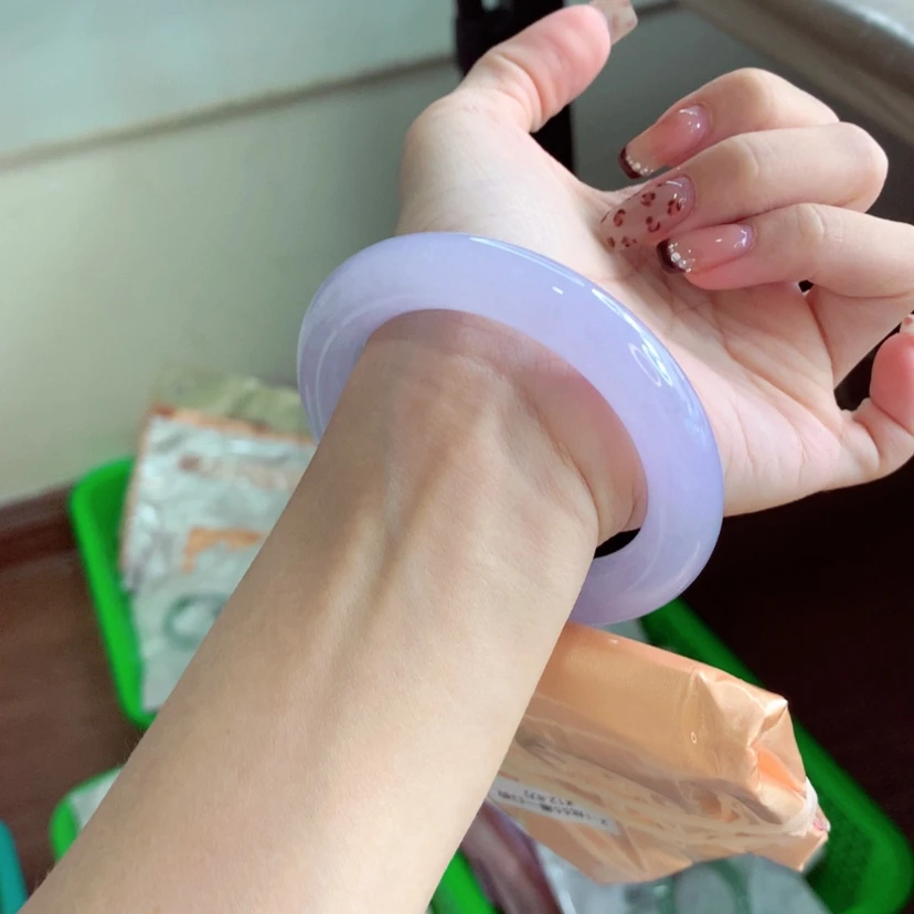 【闪购商品】翡翠手镯未镶嵌55 冰紫 灵