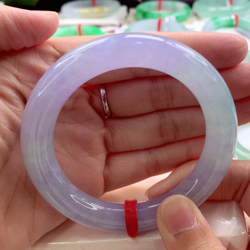 【闪购商品】翡翠手镯(圆镯)未镶嵌冰春彩A