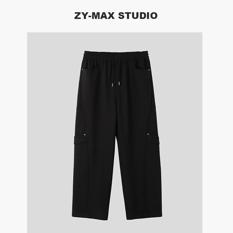 ZYMAX STUDIO  秋冬新款400克重工设计大码宽松休闲裤卖完不补