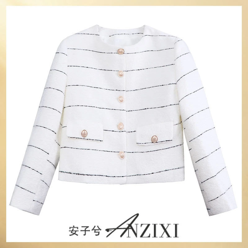 【程钱钱】小香风短款外套女士上衣时尚休闲AZX223W3278