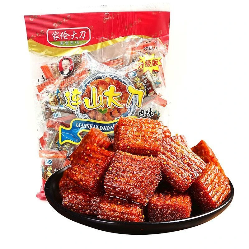 家伦连山大刀肉辣条麻辣素食面筋8090后怀旧网红零食小辣块经典