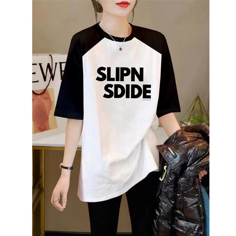 大码女装2025夏季新款宽松纯棉t恤女中长款半袖ins休闲时尚上衣潮