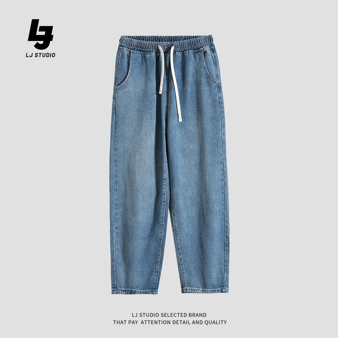 春夏宽松水洗男女款牛仔裤/百搭直筒堆叠感/多种穿法可驾驭XX-693