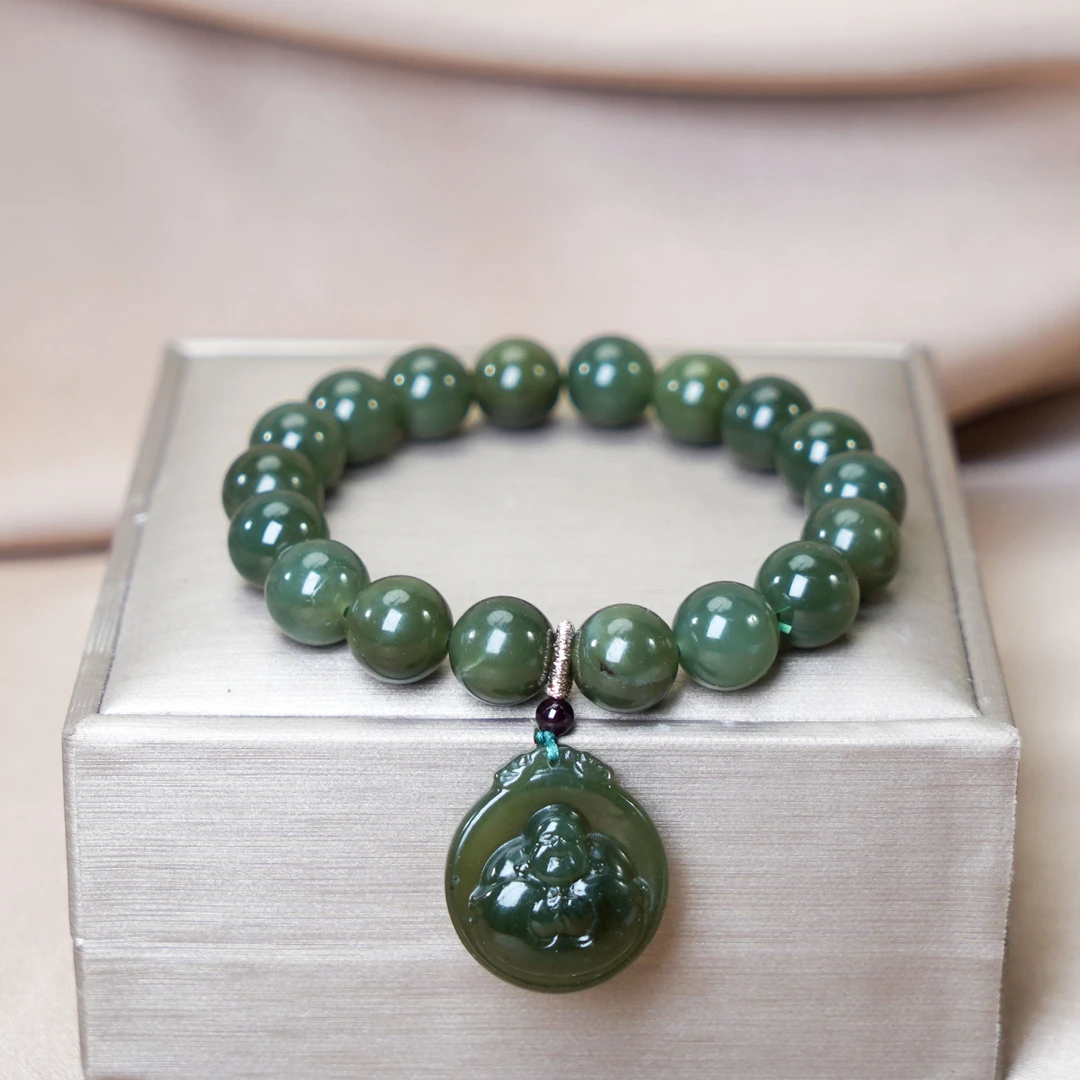 和田玉手链抱抱佛吊坠 多样性发一 SL451