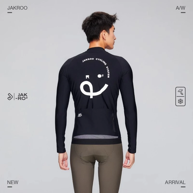 捷酷24秋冬新款ARC2.0男士抓绒长袖保暖耐寒通勤训练自行车骑行服