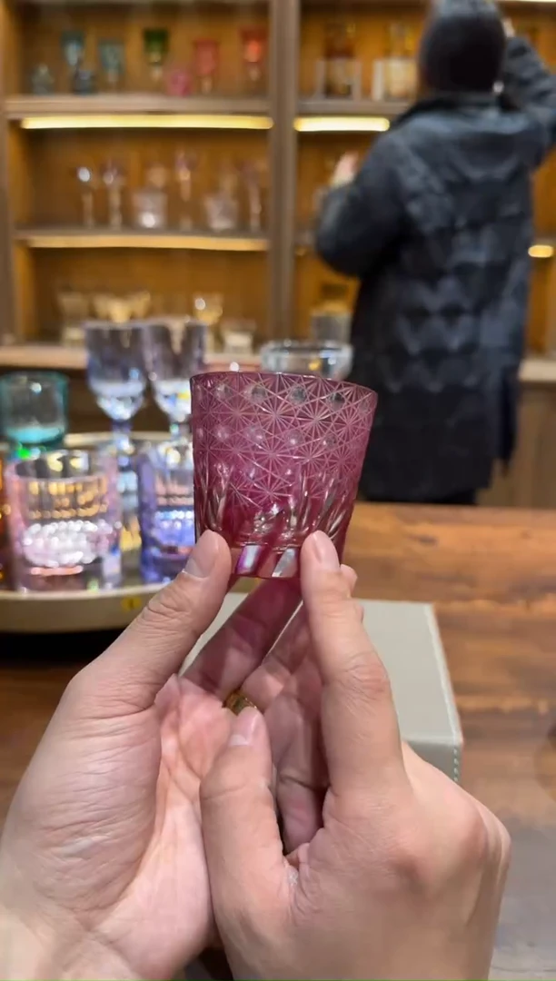 【闪购商品】套色水晶金红小清酒杯