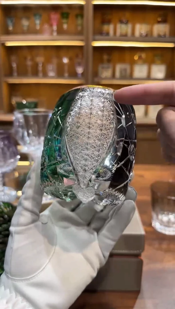 【闪购商品】套色水晶木星切子杯