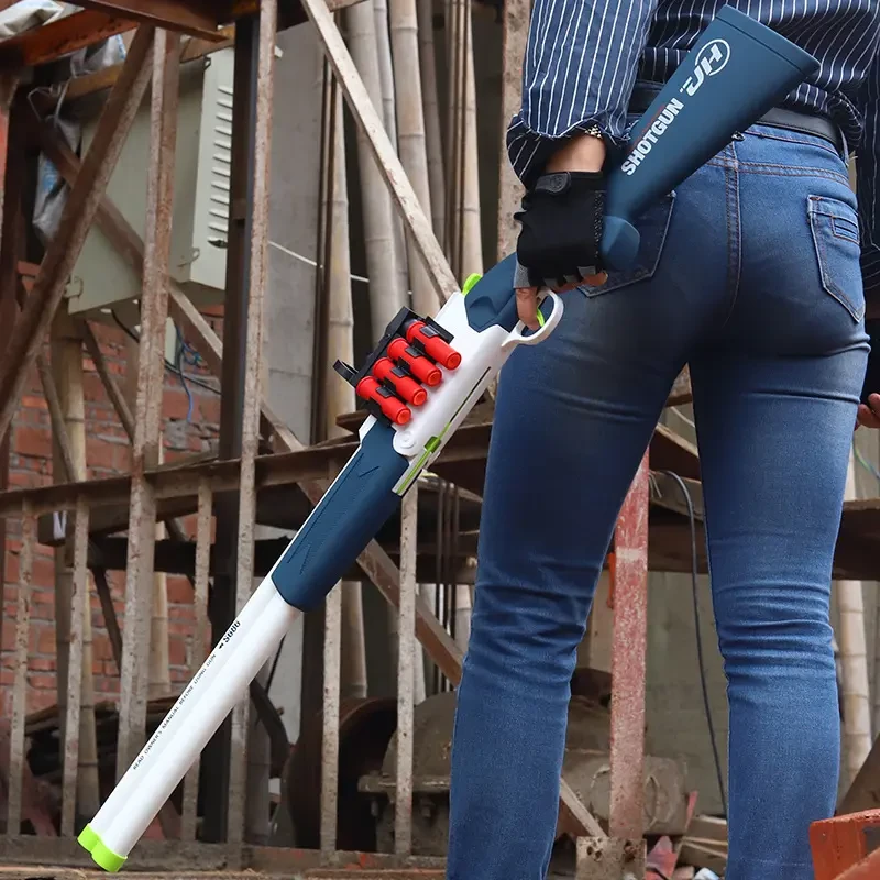 S686来福软弹抛壳可发射玩具男孩户外对战霰弹上膛游戏装备优质