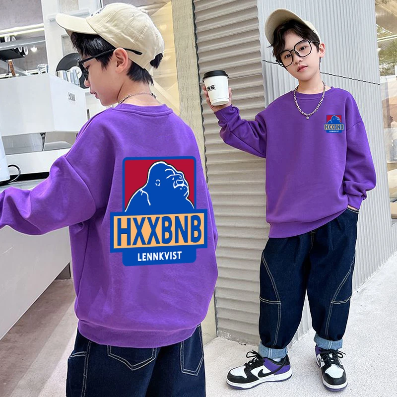 【潮益童】儿童卫衣童装2023新款秋装休闲宽松上衣男童长袖圆领T恤