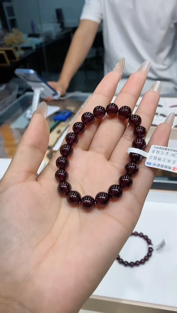 【闪购商品】石榴石(紫牙乌)手串未镶嵌BL1769 紫牙乌 9m