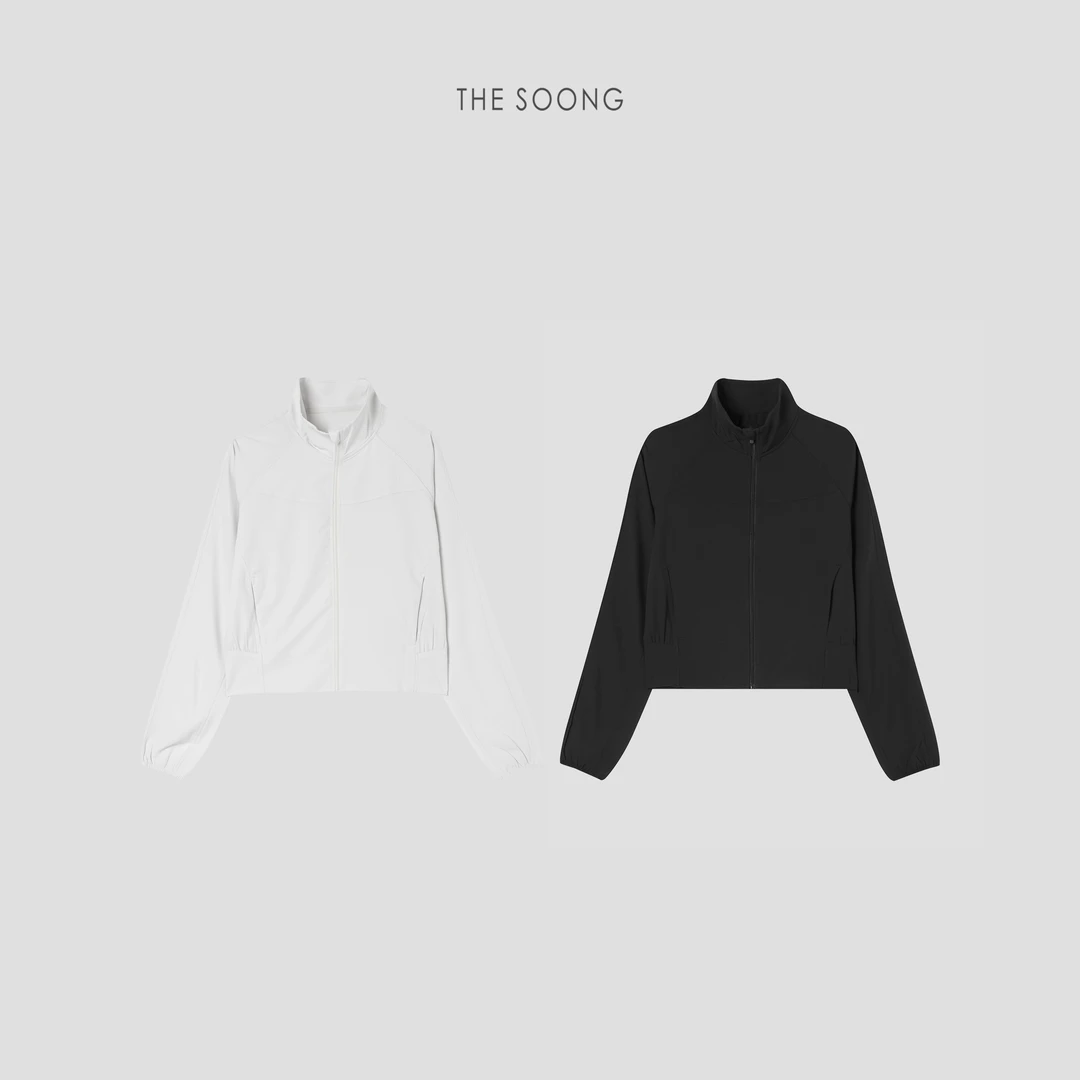 THESOONG |"凉爽一夏"冰丝凉感轻薄拉链防晒短外套HWWT4132