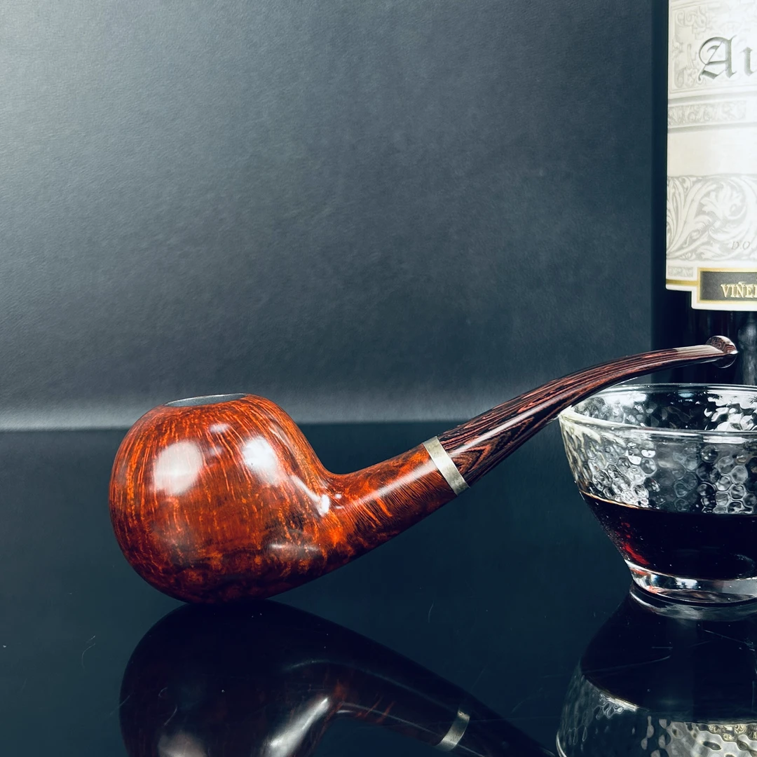 刺猬石楠木烟斗 银圈大苹果