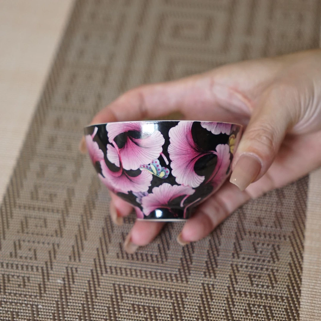 【雅圣】-黑底银杏单杯