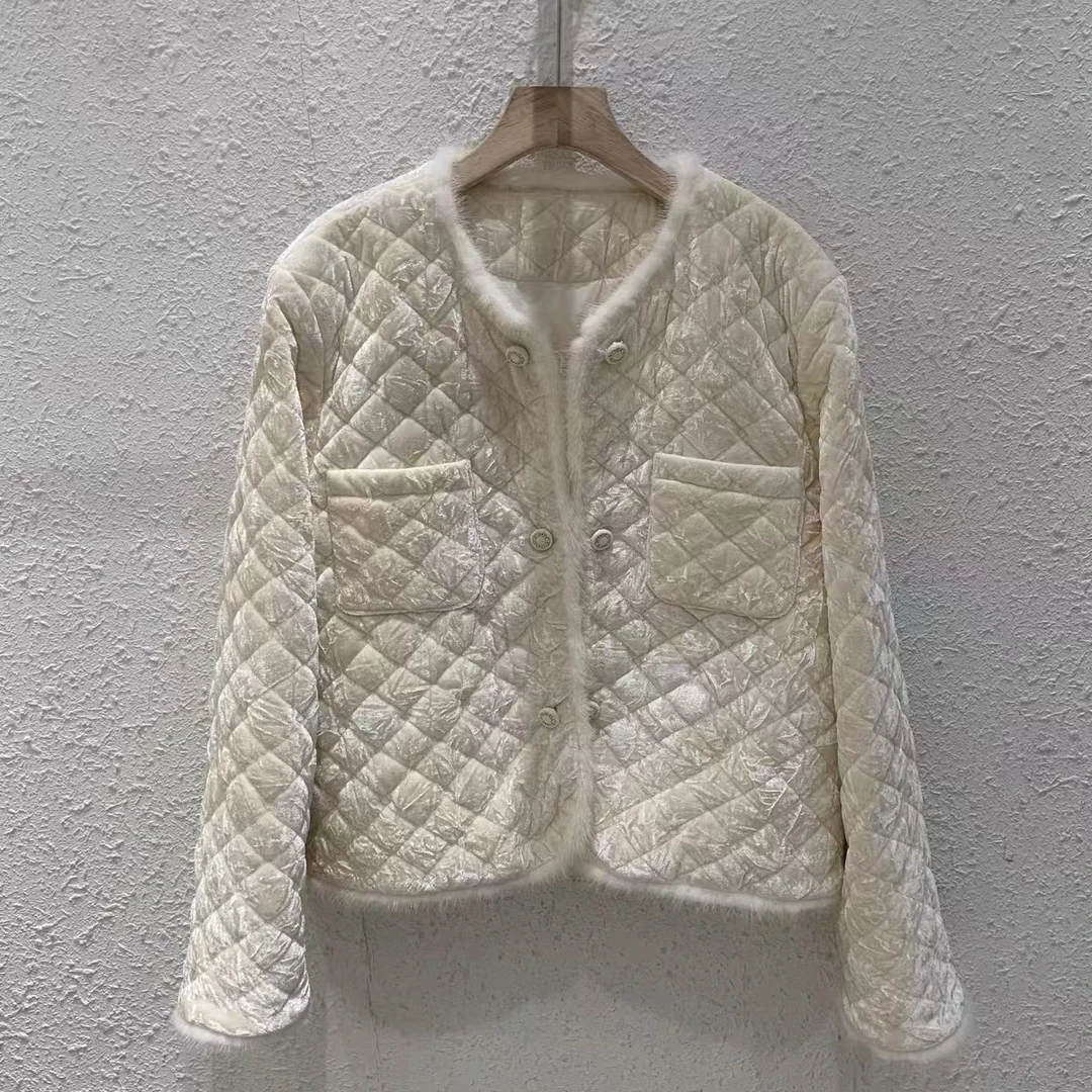 2024秋冬新款高端小香风拼接萎格外套