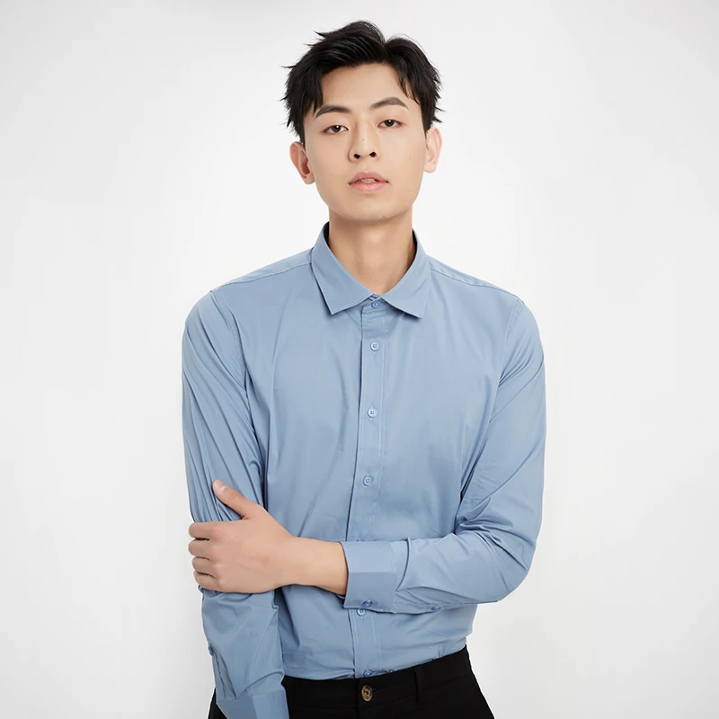 searoad 高级感衬衫秋季商务衬衫男轻熟风内搭休闲男士白衬衣长袖