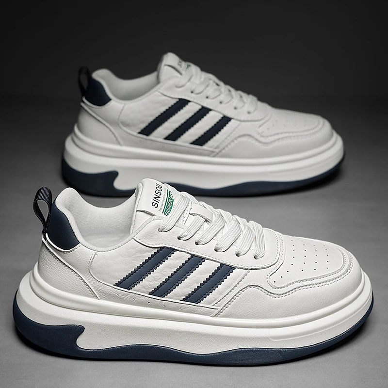 男士春秋款时尚休闲鞋百搭厚底小白鞋户外学生运动鞋防滑潮流潮鞋