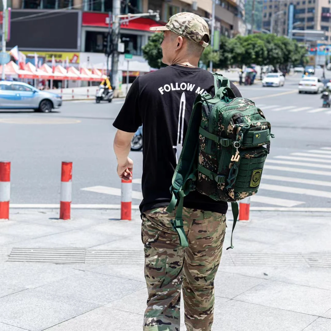 小丁班长 同款军迷风FOLLOW ME户外运动短袖速干透气短袖战术短袖