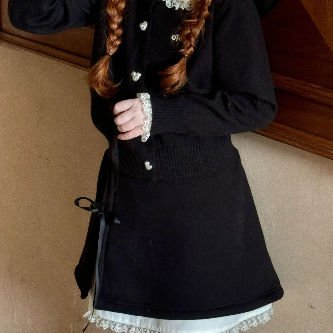 KidsOnTheMoon  花边半裙加绒半身裙