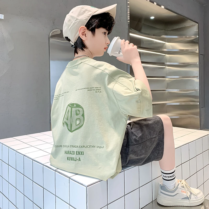 男童夏季套装2025新款儿童短袖夏装中大童男孩帅气运动衣服洋气潮