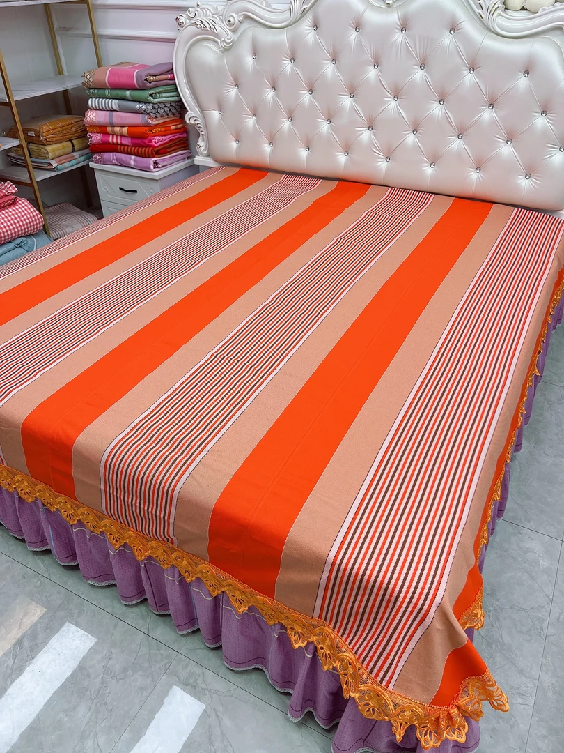 韩爽家  全棉手织老粗布（橙意满满）纯棉斜纹加厚