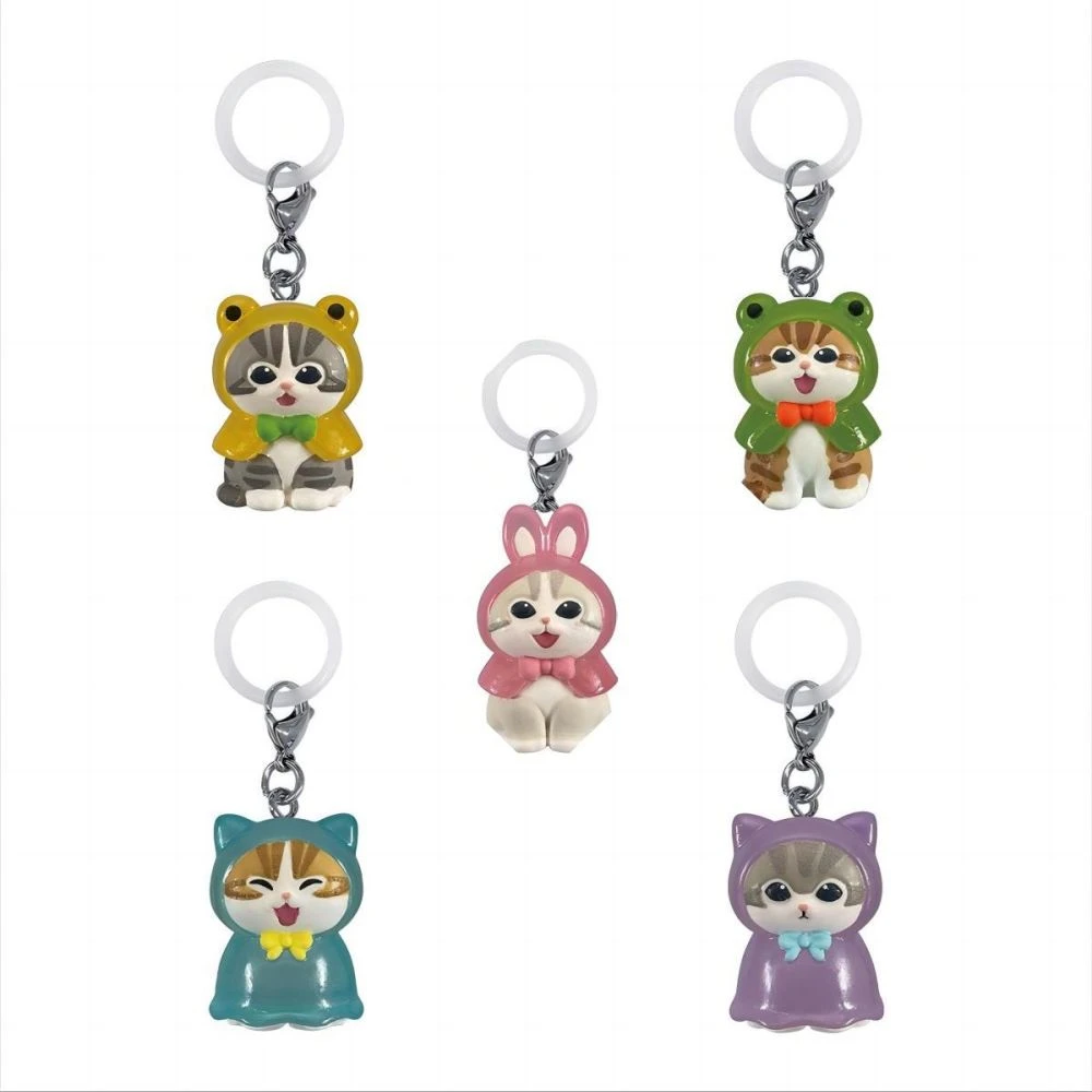 现货正版扭蛋 猫福珊迪雨衣造型标记挂件 mofusand猫咪