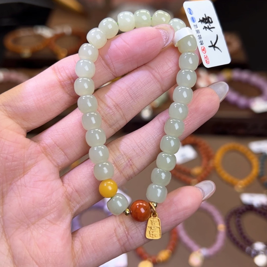 【闪购商品】和田玉手链银S925镶嵌^***…