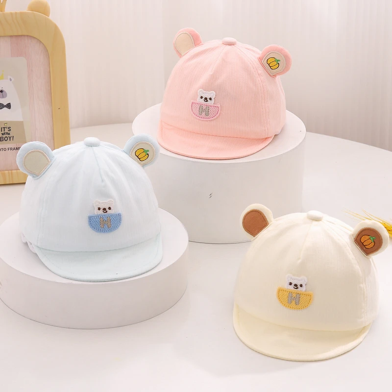宝宝鸭舌帽男宝女宝秋季帽子可调节软岩棒球帽可爱柔软婴儿鸭舌帽