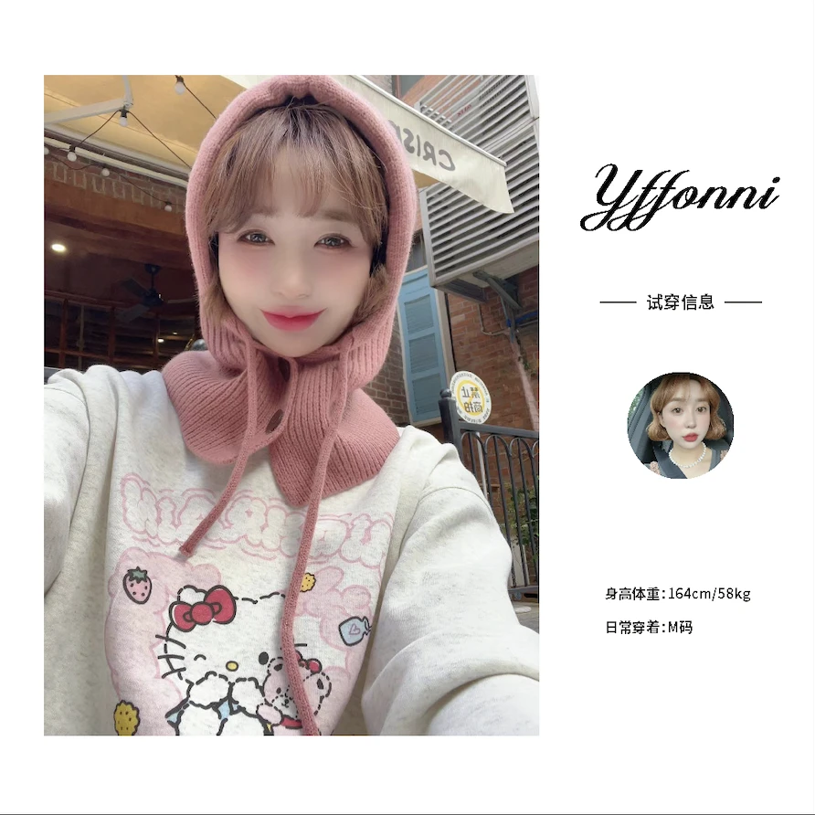【YFONI】花灰色爱心小熊凯特加绒~卫衣(180斤内)