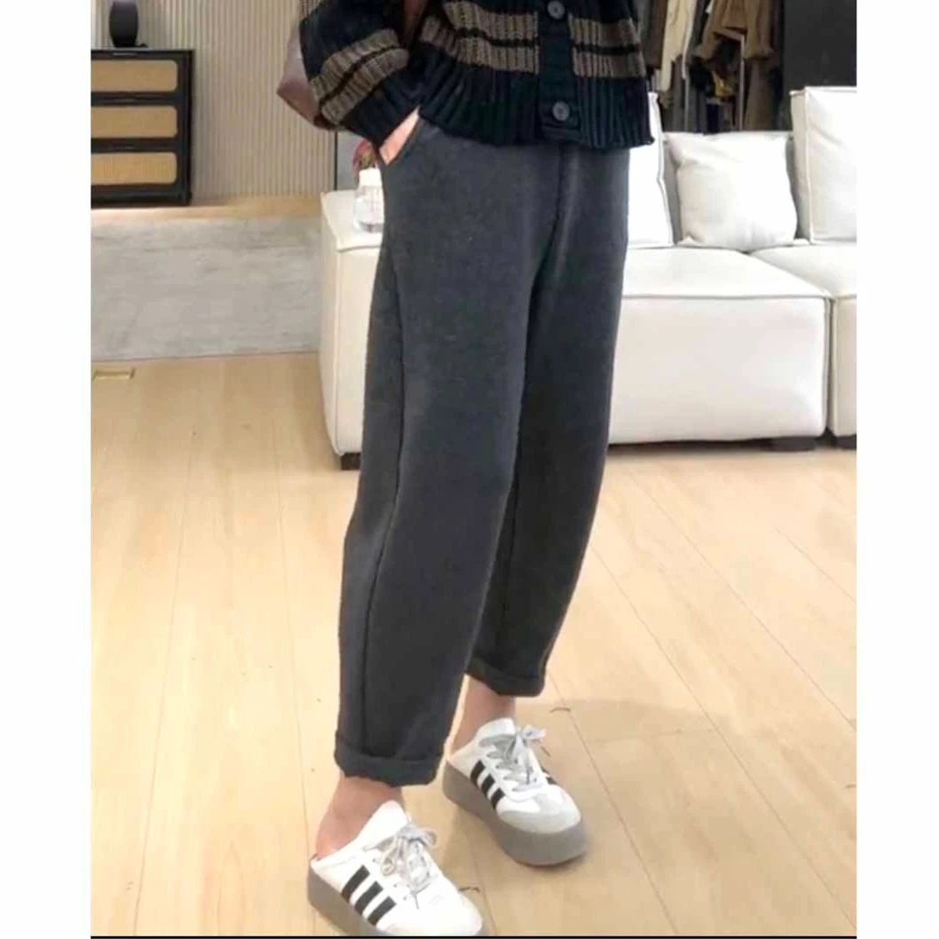 DLS-2754    长款     秋季新款时尚宽松显瘦哈伦奶奶裤