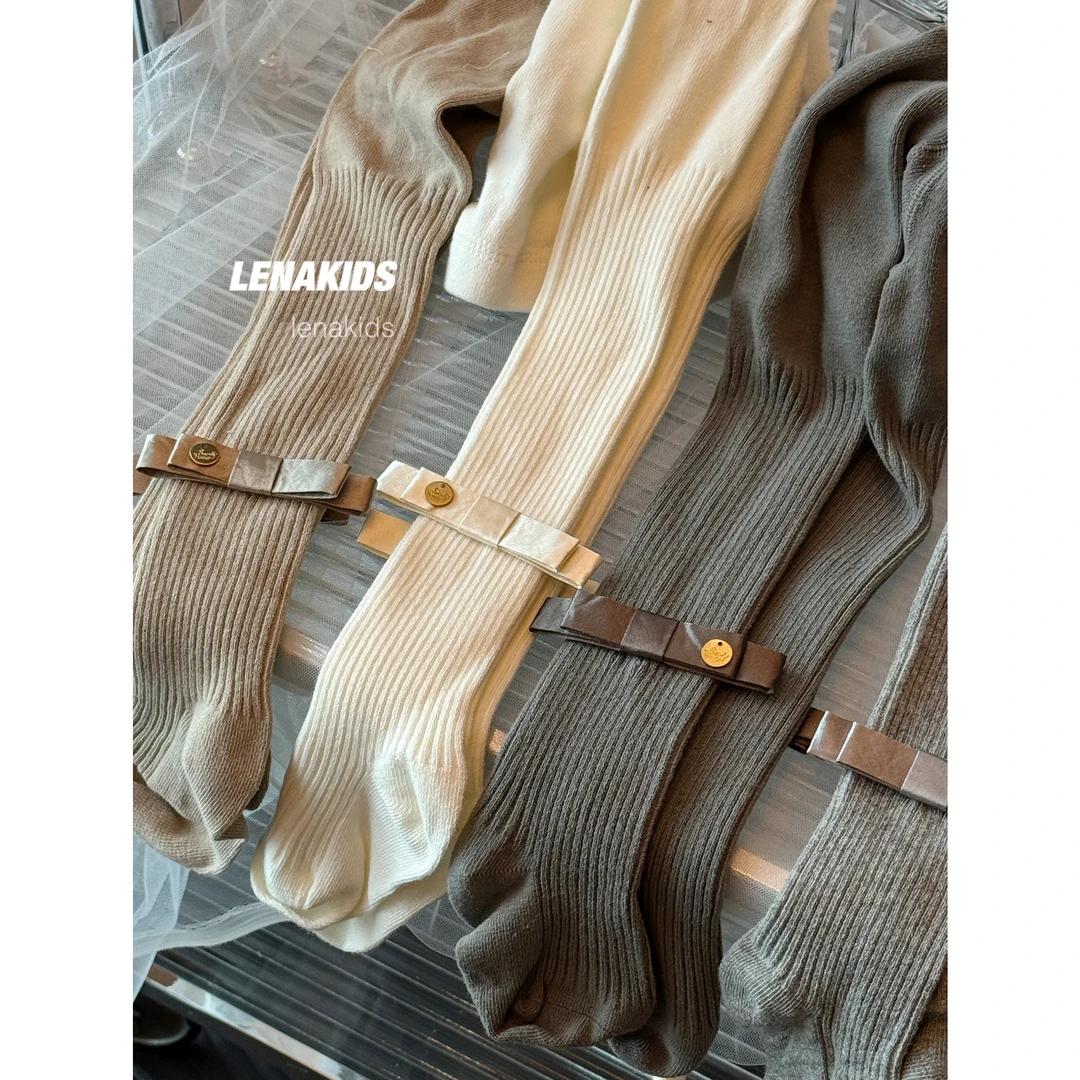 PP·Twinkle【现货】 百搭洋气蝴蝶结高弹气质女宝打底裤24082105