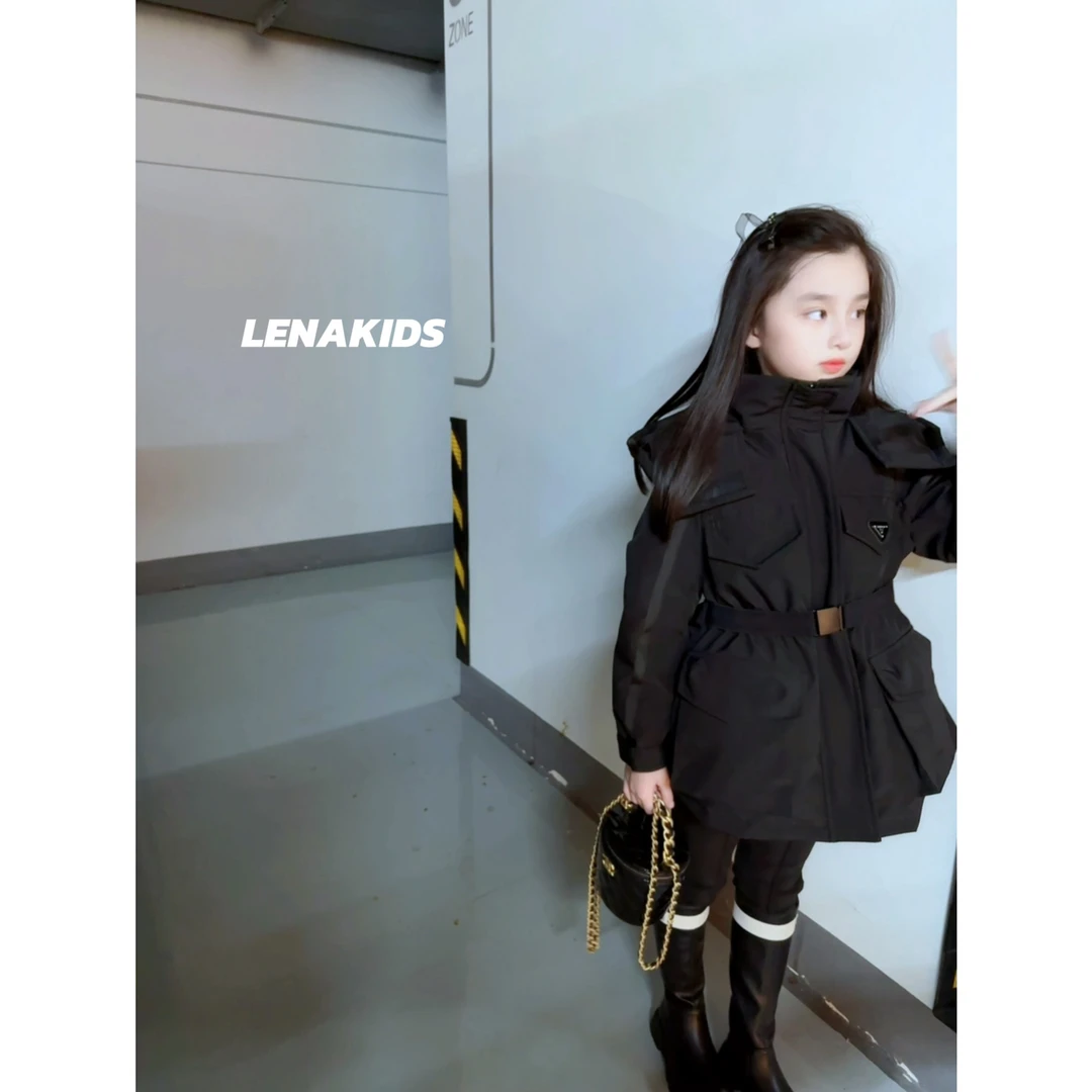 PP·Twinkle【现货】杜邦三防·90白鸭·中长款派克羽绒服女宝24101502