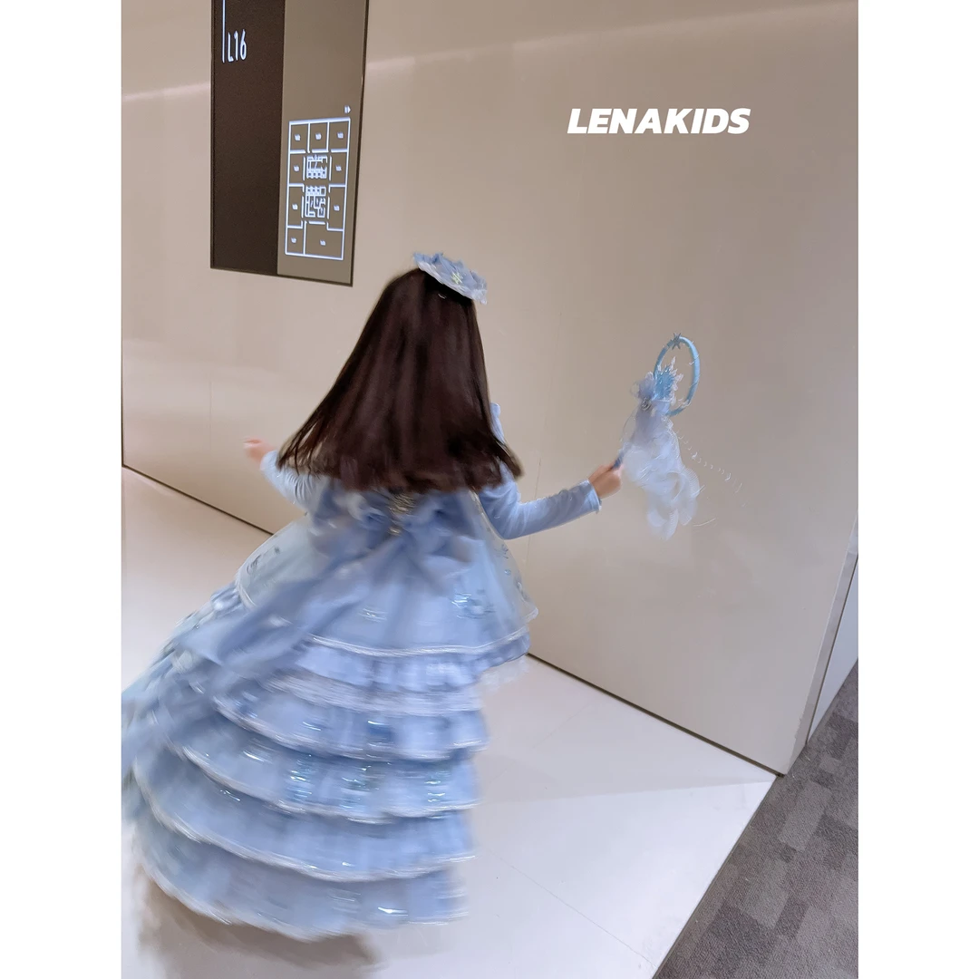 【现货】MOANA【超大拖尾·艾莎公主连衣裙】高定公主连衣裙24111109