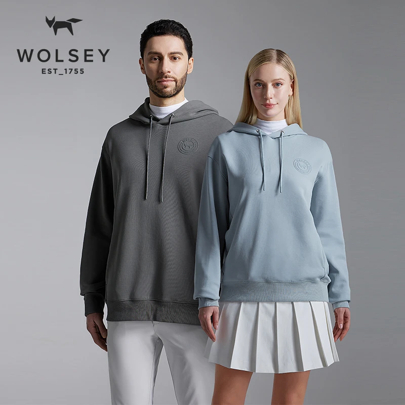 WOLSEY【文娇】情侣款运动休闲百搭卫衣宽松连帽秋冬时尚长袖