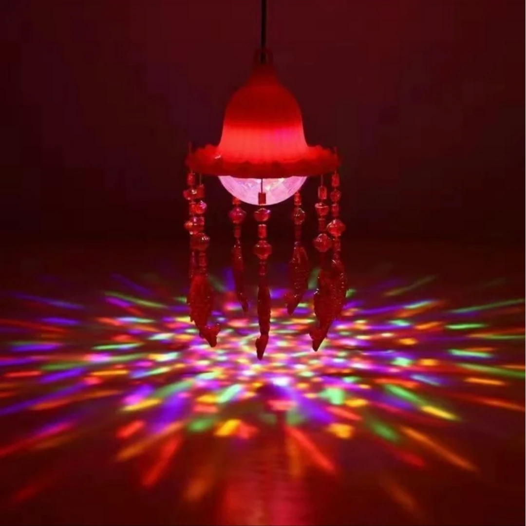 七彩旋转灯笼魔球照地灯