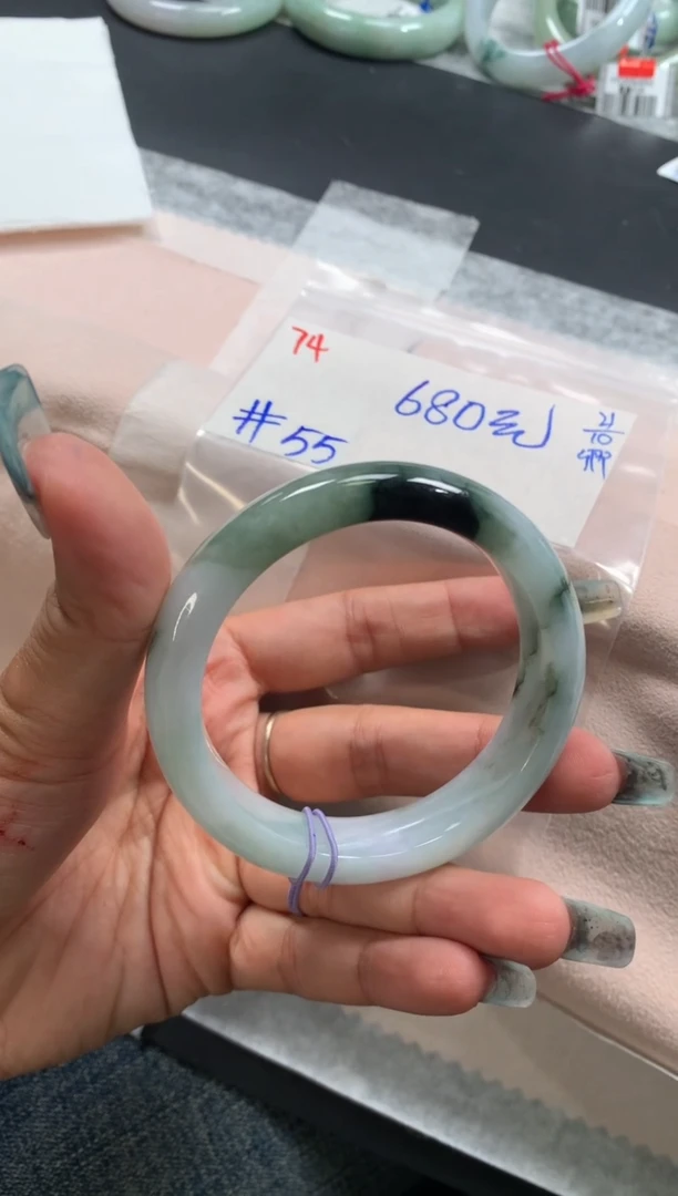 【闪购商品】定制翡翠未镶嵌毛货需抛光+74号手镯55#680元