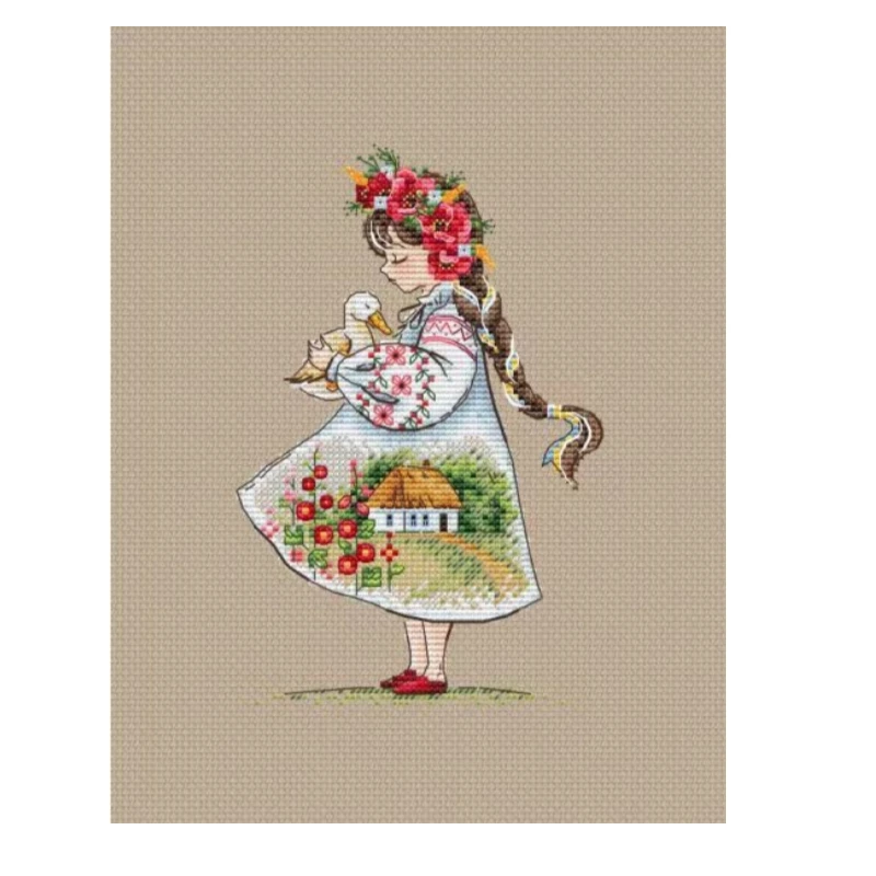 【CC440-一身春色】2024新款十字绣清新印花现代